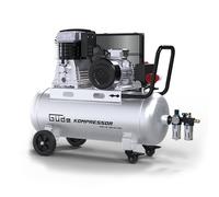 Güde Compresor 600/10/100 VZ-PRO - 400 V, 4 kilovatios, 100 litros de caldera galvanizada, presión máxima 10 bar, eff. Cantidad de entrega a 0 bar, 500 l/min, agregado de 2 cilindros lubricado con