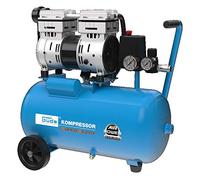 Güde Compresor Airpower 150/8/24 Silent (libre de aceite, silencioso, máx. 8 bar, 1100 W, caldera de 24 l, eff. Cantidad de suministro: 130 l/min, reductor de presión, 2 manómetros, válvula de