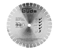 Güde Disco de corte de diamante segmentado Ø350 mm/25,4 mm (35 cm de diámetro, orificio de hoja de sierra de 2,54 cm, para cortes máximos de hasta 4400 1/min, para hormigón, piedra natural, ladrillo,