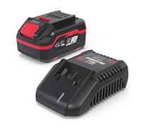 Güde Kit de Cargador y batería LGAP 18-3040 P (18 V Li-Ion, 4 Ah y Cargador rápido de 3 A, Potencia de la batería de 72 WH, Goma Antideslizante, indicador de Capacidad, Apto para Todos los artículos