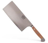 Güde Solingen - Cuchillo de cocinero chino forjado, 18 cm, madera de peral, ALPHA-BIRNE - cuchillo de cocina, doble virola, Hecho a mano en Alemania