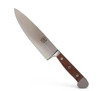 Güde Solingen - Cuchillo de cocinero pequeño forjado, 16 cm, nogal, ALPHA-WALNUT - cuchillo de cocina, doble virola, Hecho a mano en Alemania