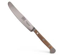 GÜDE Solingen - Cuchillo de mesa forjado, 12 cm, madera de roble de barril, ALPHA-FASSEICHE - doble virola, Hecho a mano en Alemania