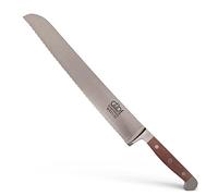 Güde Solingen - Cuchillo de pan forjado, 32 cm, madera de nogal, ALPHA-WALNUT - doble virola, Hecho a mano en Alemania