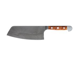 Güde Solingen Cuchillo japonés CHAI DAO DAMASCUS 16 cm, marrón, Güde