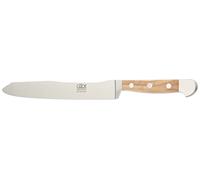 Güde Solingen - Cuchillo para carne Jumbo forjado, 21 cm, madera de olivo, ALPHA-OLIVE - doble virola, Hecho a mano en Alemania