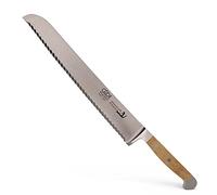 Güde Solingen - Cuchillo para pan forjado para zurdos, 32 cm, madera de briccole, ALPHA-BRICCOLE DI VENEZIA - doble virola, Hecho a mano en Alemania