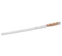 GÜDE Solingen - Cuchillo salmón forjado, 32 cm, madera de roble de barril, ALPHA-FASSEICHE - doble virola, Hecho a mano en Alemania
