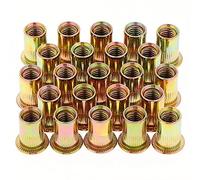 Gueenky 50 Piezas Tuercas Remachables de Acero al Carbono Galvanizadas M12 Roscados, Kit para Muebles Madera (18 mm x 22 mm)