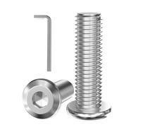 GUEEYUAW 30 Piezas Tornillos De Cabeza Plana Hexagonal M4 x 16 mm, Acero Inoxidable 304 A2 V2A, Tornillos de Cabeza Hexagonal, Con Llave Hexagonal, se pueden utilizar al aire libre