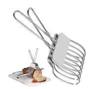 Guía de corte de carne, pinzas de acero inoxidable para pan, herramientas de cocina portátiles y resistentes, cortador multifuncional de carne asada para pan, verduras, carne