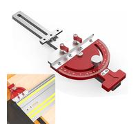 Guía de Ingletes para Sierra de Mesa, Accesorios de Riel Guía de Acero Inoxidable Dispositivo Auxiliar de Guía de ángulo Recto Multiángulo de -65° a 65° para Festool Riel