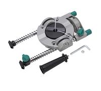 Guía de taladro multiángulo, ajustable a 45 grados, sujeción segura, soporte de taladro universal para taladradora eléctrica manual, acero de aleación de plata, 1 pieza