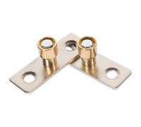 Guía Inferior de Puerta Corredera de Granero Rodillos 2 Piezas | Hierro, Nylon y Cobre, Montaje en Suelo Distancia de 3cm y Eje de 10mm