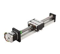 Guía lineal de husillo de bolas de eje único con carrera de 200 mm, mesa deslizante CNC con motor de 42, plataforma deslizante de aleación de aluminio de alta precisión para la (Tornillo 1605 alcance