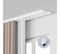 Guía para cortinas Duo - Kit para montaje en techo - Fácil de instalar - Solución moderna y ajustable - 250 cm - Blanco
