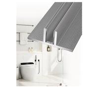 Guía para Cristal de Ducha Walk-In - Perfil de Aluminio 2,5 mm para Vidrio 8-12 mm, T-Channel para Paneles de Ducha Sin Marco(Gray-12mm,L-90 cm)