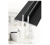 Guía para Cristal de Ducha Walk-In - Perfil de Aluminio 2,5 mm para Vidrio 8-12 mm, T-Channel para Paneles de Ducha Sin Marco(Black-8mm,L-150 cm)