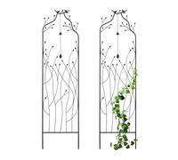 Relaxdays Enrejado plantas trepadoras con campana negro