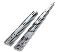 Guías de cajón de extensión Completa de 3 Pliegues con Cierre Suave de 450 mm con rodamientos de Bolas y Montaje Lateral para un Funcionamiento Suave y silencioso. Ideales para armarios resi