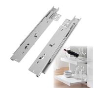 Guías de cajón de montaje inferior, guías de cajón de extracción total con capacidad de carga de 40 kg y amortiguación (55 cm (22 pulgadas))