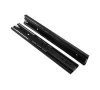 Guías para Cajones de Alta Resistencia con de Apertura por Presión, Extensión Completa, Montaje Lateral, Guías Telescópicas (12 Pulgadas, Color Plata Y Negro)./16 Pulgadas, Plata Y Negro