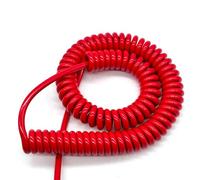 GuidNaurys Cable eléctrico en espiral de poliuretano resistente al frío, 20 AWG, 0,5 mm², 4 metros Retráctil(2 Cores)