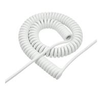GuidNaurys Cable eléctrico espiral de resorte de 4 núcleos, extensible, de 9 metros, de poliuretano telescópico, de múltiples hilos, for línea eléctrica industrial. Retráctil(0.3mm2 22AWG)