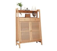 guiling-1986 Mueble Zapatero Gabinete de Almacenamiento Zapatos con 2 Puertas y cajones, Zapatero Madera Moderno, estantes Ajustables, Independiente for Entrada Zapatero pequeño(A,80cm)