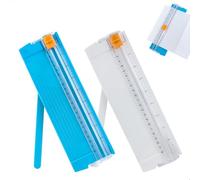 Guillotina de Papel A4, Cortadora de Papel Profesional Precisa, Guillotina de Papel A3 para Oficina, Escuela y Manualidades, Cizalla Papel Segura y Portátil para Fotos, 2 Piezas