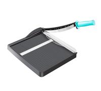 Guillotina de Papel Manual con Protección de Seguridad y Bloqueo de Cuchilla, Cizalla Papel A4 B5 A5 B6 B7, Cortador de Papel Profesional Capacidad 16 Hojas, Perfecto para Fotos, Papel, Tarjeta, Gris