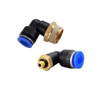 GUIPENG 10 piezas PL codo roscado neumático 4 8 10 mm conector de manguera de tubo de liberación rápida 1/4 1/2 accesorios neumáticos de un toque(PL10-01)