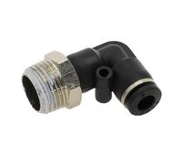 GUIPENG Accesorio neumático de codo PL, rosca macho de 1/4, 3/8, 1/2 y 1/8, conector rápido de aire en forma de L, manguera de inserción, diámetro exterior de 6 mm, 8 mm, 10 mm y 12 mm(10MM,1/8")