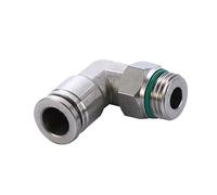 GUIPENG Conectores neumáticos de acero inoxidable 304, conector rápido enchufable de 4 mm a 16 mm, rosca G1/8, G1/4, G1/2, junta de codo for tubería de aire, anillo de sellado.(8mm,1/8")