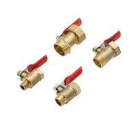 GUIPENG Mini válvula de bola neumática de rosca hembra/macho de 1/8", 1/4", 3/8" y 1/2", conector de latón, adaptador de acoplamiento for tubería de cobre(3/8")