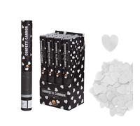 GUIRCA | Cañón Confeti Corazones Blancos y Rojos 40 cm para Fiestas, Lanzador Decorativo Romántico, Diseño Elegante con Confeti en Forma de Corazón, Ideal para Bodas y Celebraciones Especiales