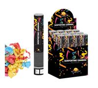 GUIRCA | Cañón De Serpentinas Multicolor para Fiestas, Lanzador De Serpentinas De Colores, Diseño Festivo con Efecto Confeti Ideal para Celebraciones y Eventos