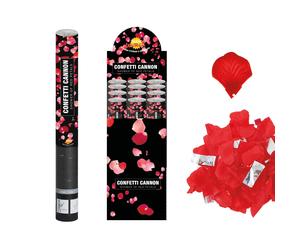 GUIRCA | Cañón Lanzador de Pétalos Rojos y Rosas para Fiestas, Confeti en Forma de Pétalos, Efecto Espectacular con Salida Vertical, Ideal para Bodas y Celebraciones Románticas