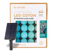 GuirLED - Guirnalda Bolas luminosa LED para exteriores - Impermeable IP65 - Panel solar de alta ncendido y apagado automático - Horizonte - 32 Bolas