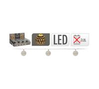 Guirnalda a pilas fija 10 leds con bolas color blanco luz blanco calid