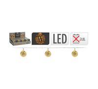 Guirnalda a pilas fija 10 leds con bolas color oro luz blanco calido 1