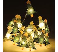 Guirnalda a pilas fija 20 leds decorativos motivos navideños 1,05m co