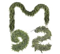 Guirnalda De Cedro De Navidad | Verdadero Touch Invierno Guirnalda De Pino Para Capa | Suministros De De Decoración De Vacaciones | Puerta De Entrada De Salón Jardín Pared De Paret