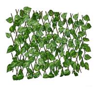 Guirnalda de hiedra artificial de 7 pies para valla de jardín, resistente a los rayos UV, decoración de pared al aire libre, verde (120 cm)