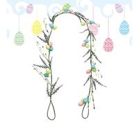 Guirnalda de huevos de Pascua, decoración de primavera de 1,5 m, fácil de usar con material resistente, accesorio de decoración navideña, herramienta de guirnaldas festivas con diseño vibrante