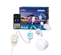 Guirnalda de luce para exterior eufy S4 30 m con 72 LED, illumination activator radar, resistencia IP67, illumination ambient con IA, control contaminant eufy, RGBWW inteligente