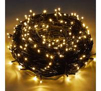 Guirnalda de luces LED de 100 metros, 500 luces, luz blanca cálida, 8 modos de iluminación, ideal para fiestas, jardines, decoración interior, iluminación navideña