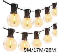 Guirnalda de luces LED para exteriores G40, guirnalda de fiesta, bombillas de globo regulables, lámpara de hadas para calle, Patio, jardín, Camping, decoración de terraza