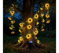 Guirnalda de luces LED solares de para exterior , 5 m/16.40 pies, 50 luces, adecuada para patios, jardines, , fiestas de , bailes y otras ocasiones. un para Halloween