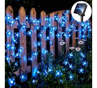 Guirnalda de luces solares con forma de flor de cerezo, 20/50/100LED, 8 modos de iluminación, para exteriores, jardín, Patio, boda, Navidad, Ramadán, 1 ud.